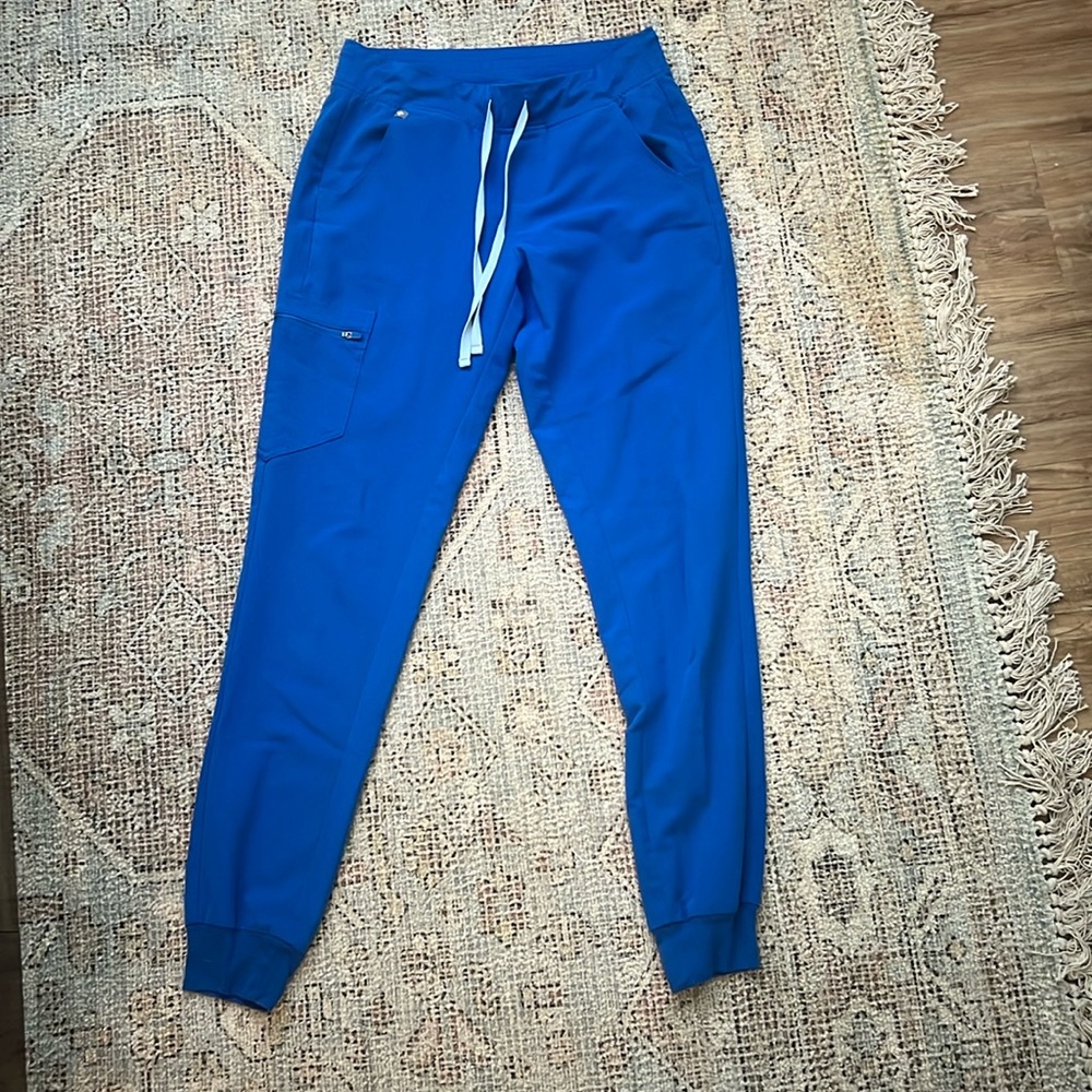Royal blue FIGS scrub bottoms